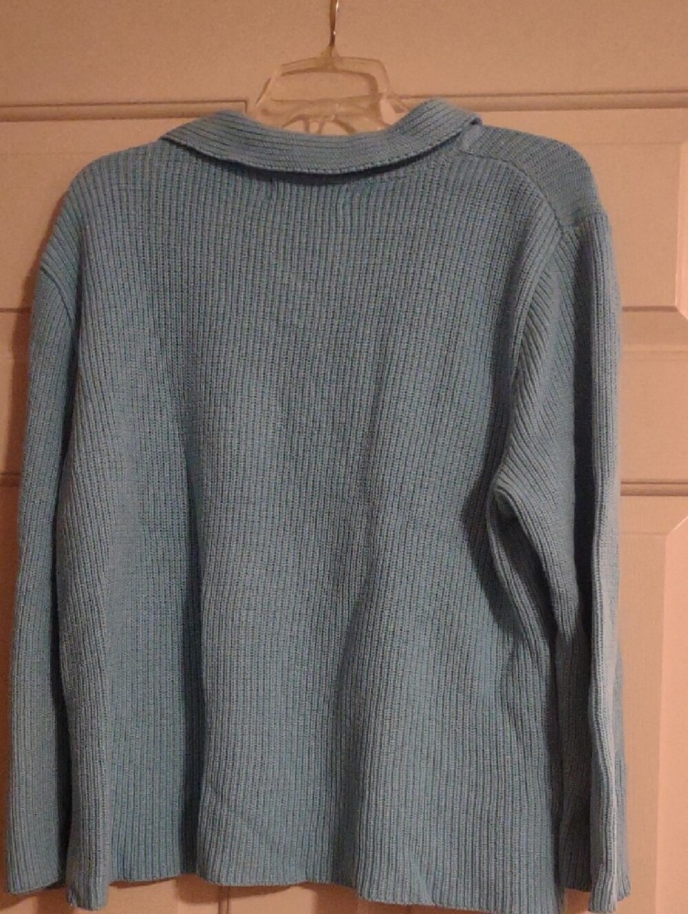Willow Light Blue Ribbed Button-Front Cardigan - Picture 9 of 9